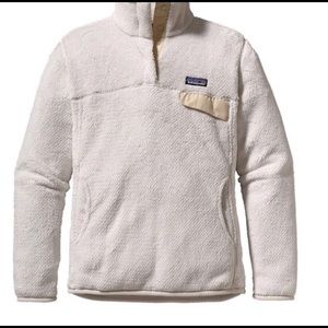 Patagonia White Fleece Hoodie